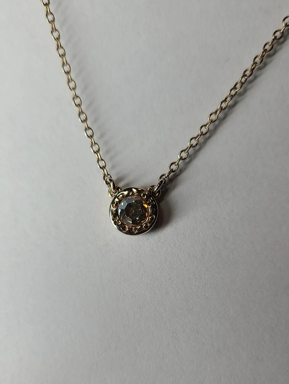 Coach Rose Gold Open Circle Pendant Necklace